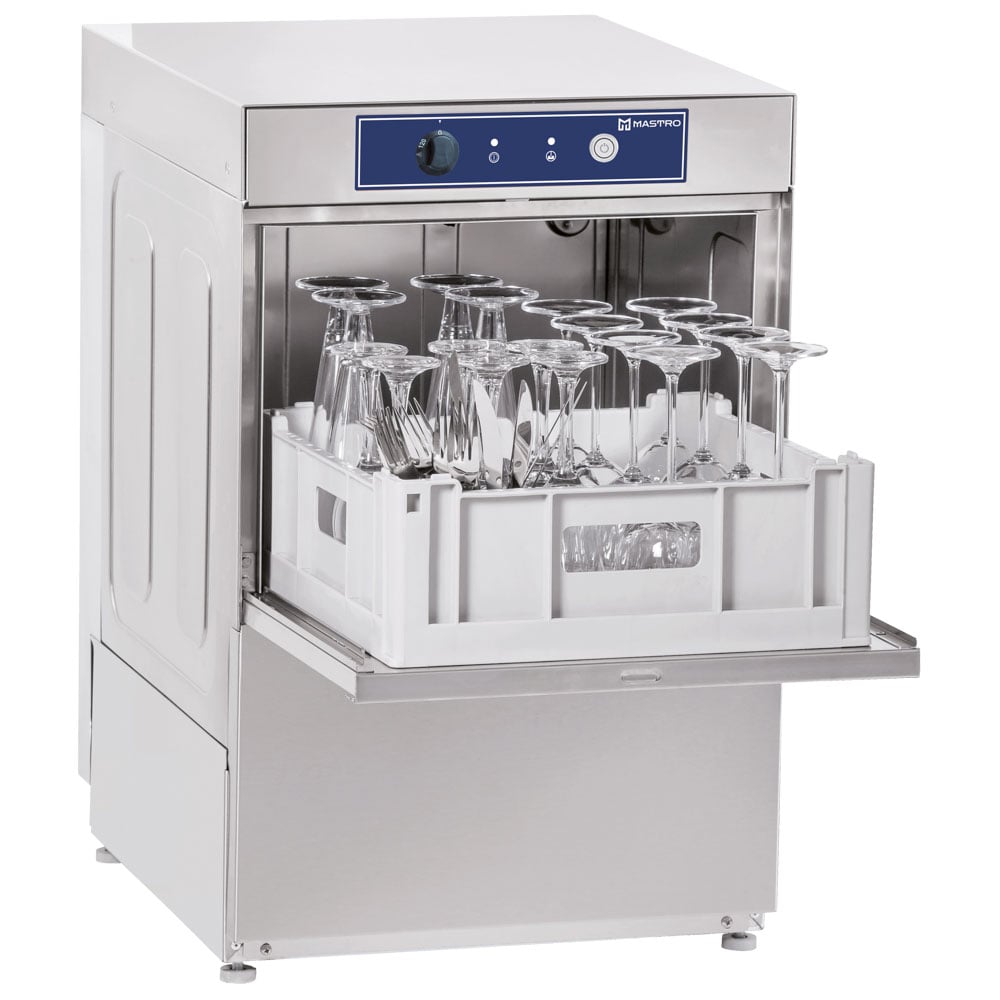 Glasswasher with detergent injector, mechanical, rack 40x40 cm, max h=27 cm