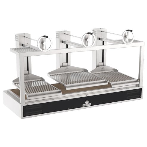 Grătar pe cărbuni Virtus GMB2523GR – grilă ridicabilă 3x 685x630 mm