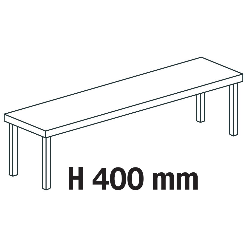 Overshelf, 1-tier overshelf, side open, 1100x300 mm,