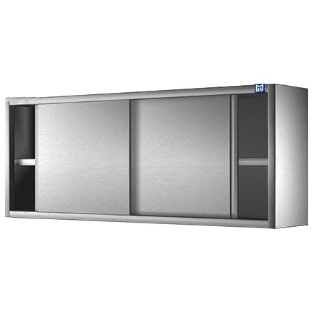 Wall cupboard with sliding doors and middle shelf, 1000x400 mm