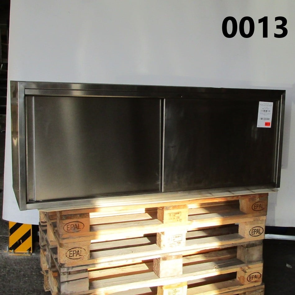 Wall cupboard with sliding doors and middle shelf, 1600x400 mm - SECOND-HAND