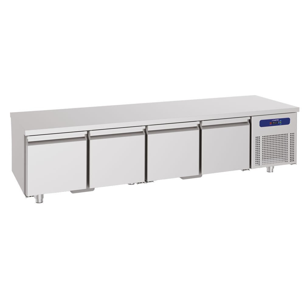 refrigerated undercounter with 4 drawers 1/1 for cooking hobs 700, w=2200 mm