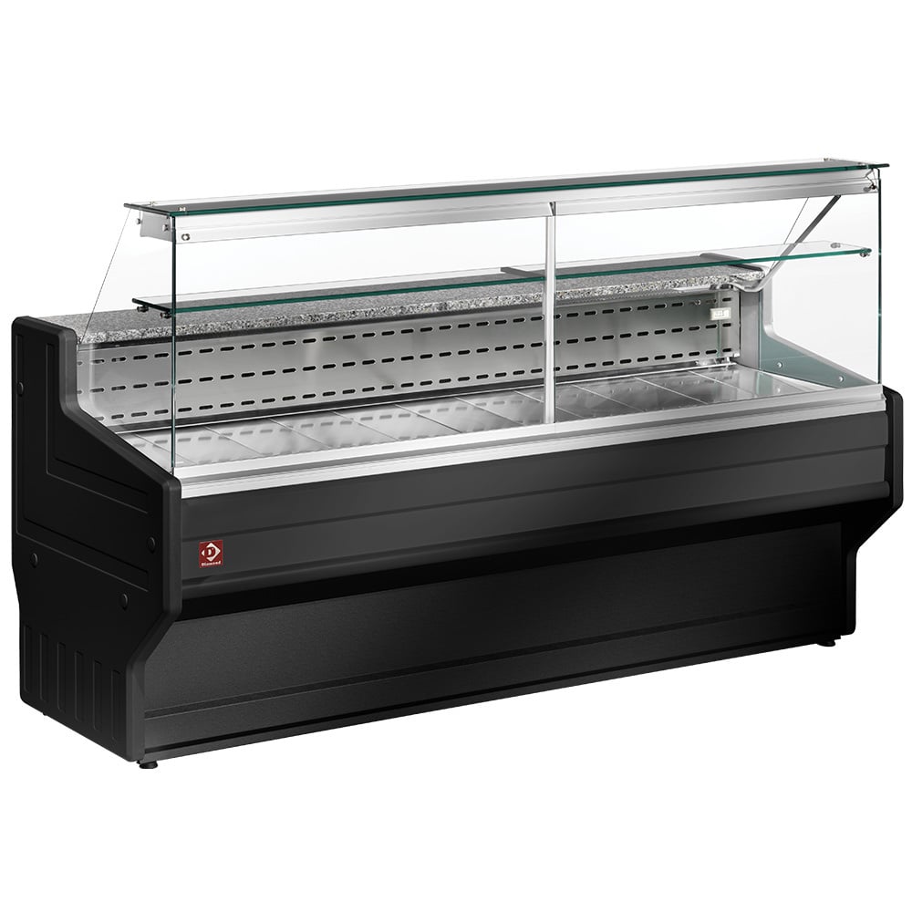 Refrigerated display counter with straight glass panel 90°, with  reserve – A doua alegere (2)
