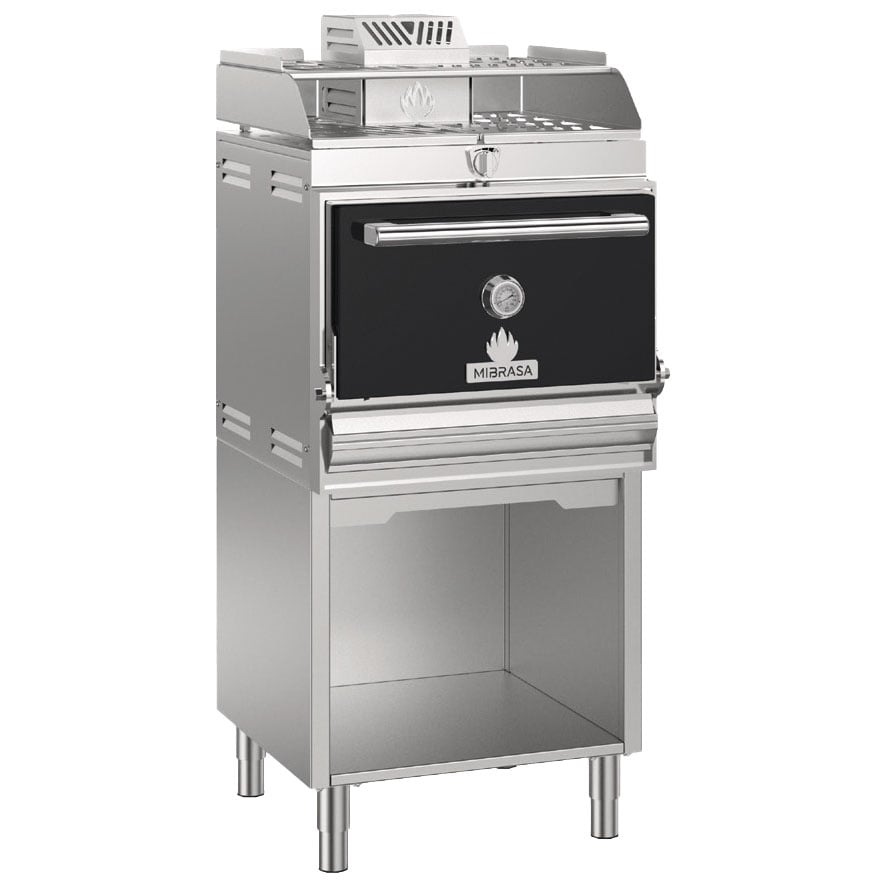 Cuptor pe cărbuni Virtus HMBMASB110 – pe stand, cu raft de încălzire – aprox. 110-130 porții