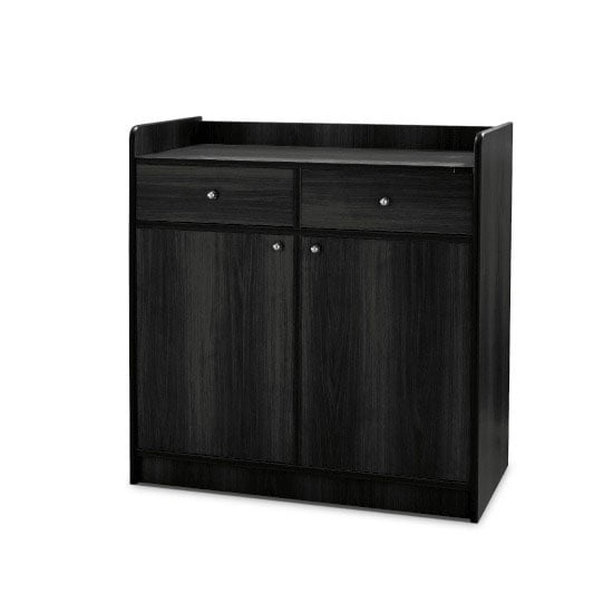 service cupboard with 2 drawers and 2 doors - colour black