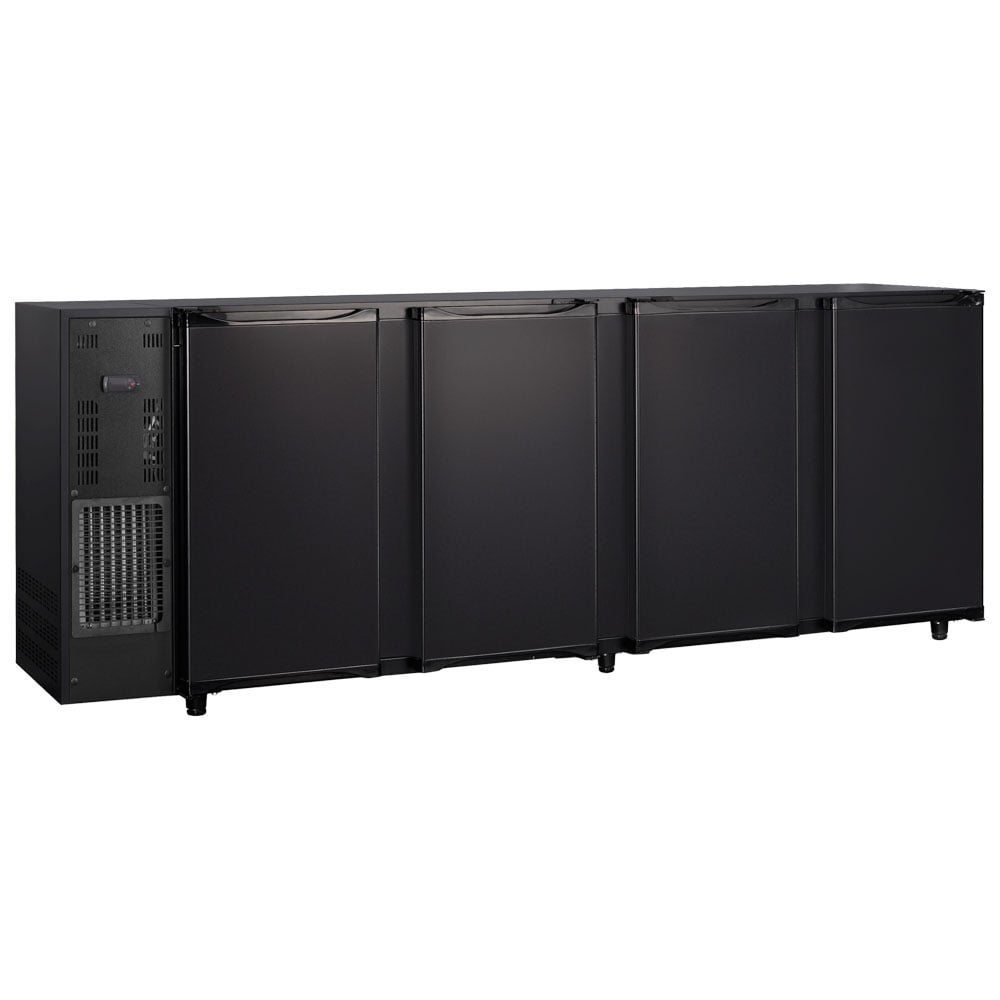 Undercounter refrigerator with 4 hinged doors, 794 litres, -2°/+8°C - black painted