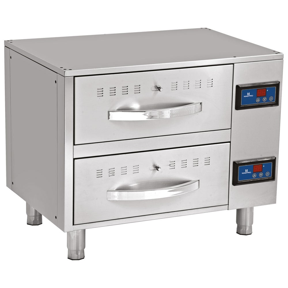 Drawer warmers, 2 drawers of GN 1/1