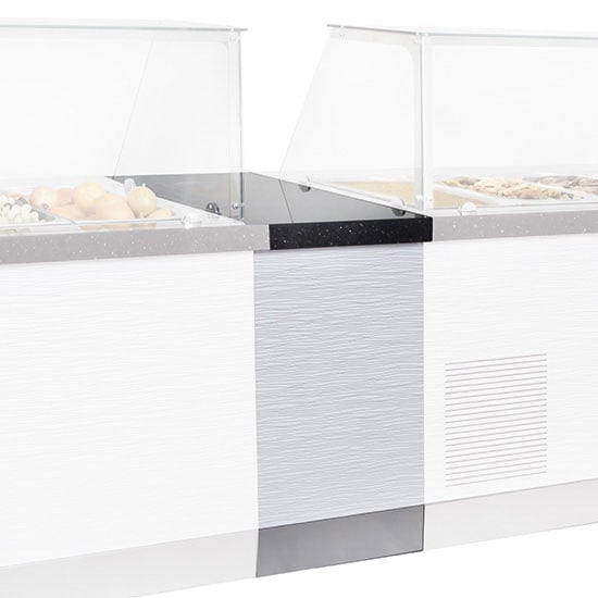 neutral element for refrigerated/warm preparation counters, w=510 mm, overall depth 800/930 mm