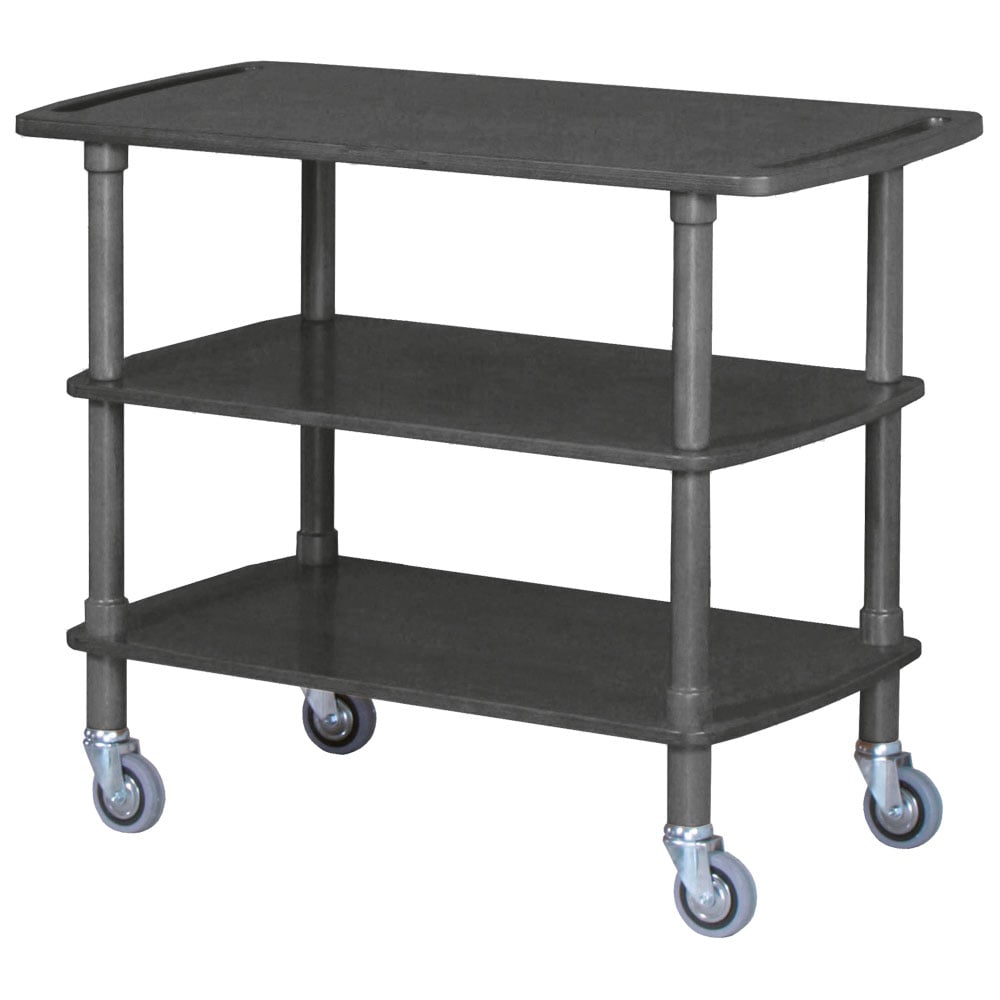 Wooden trolley with 3 levels, colour black