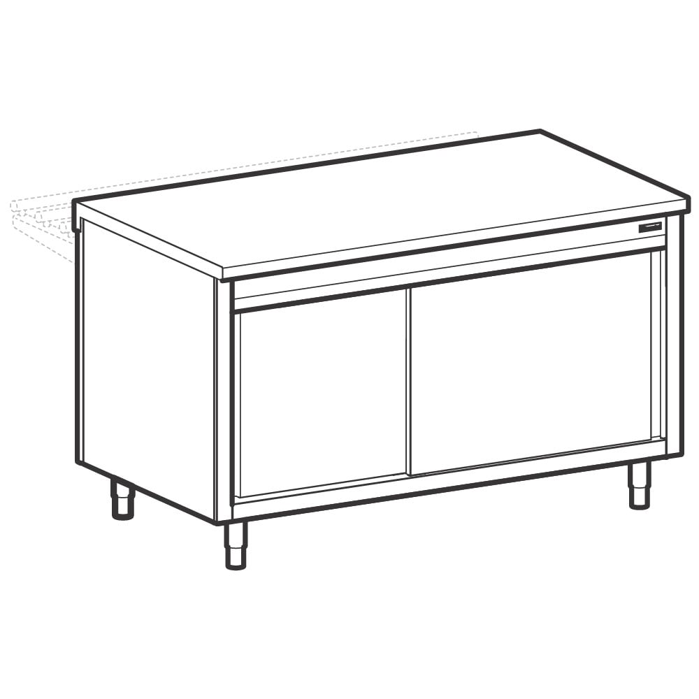 Neutral unit on closed cupboard, 4x GN 1/1