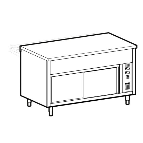 Neutral unit on heated cupboard, 5x GN 1/1