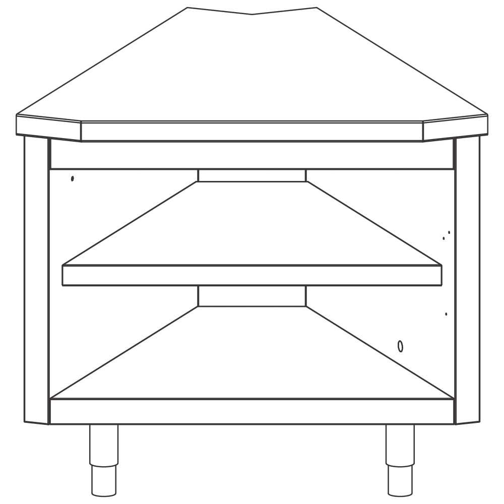 Inside corner element 45°, 875x800 mm