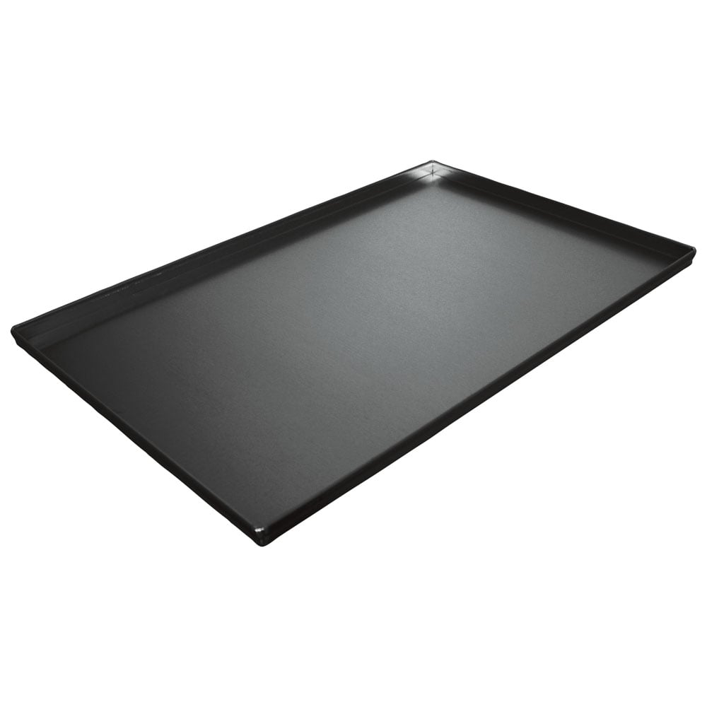 Baking tray in aluminium, 600x400 mm - 4 sides 90°, double thermoplastic non-stick coating