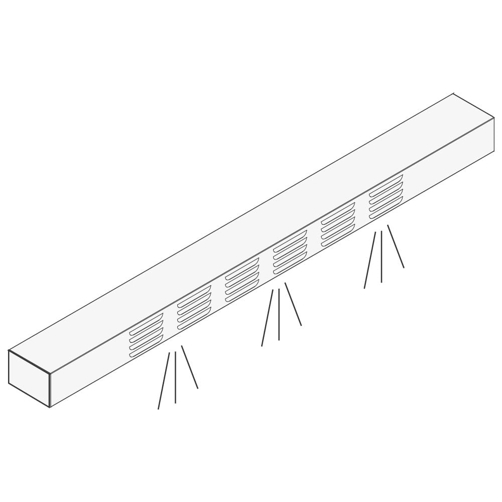Lighting element for overshelf, 4x GN 1/1