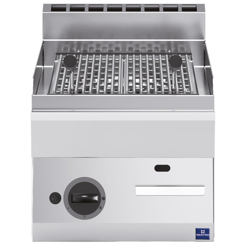 Gas lava-stone grill, tabletop