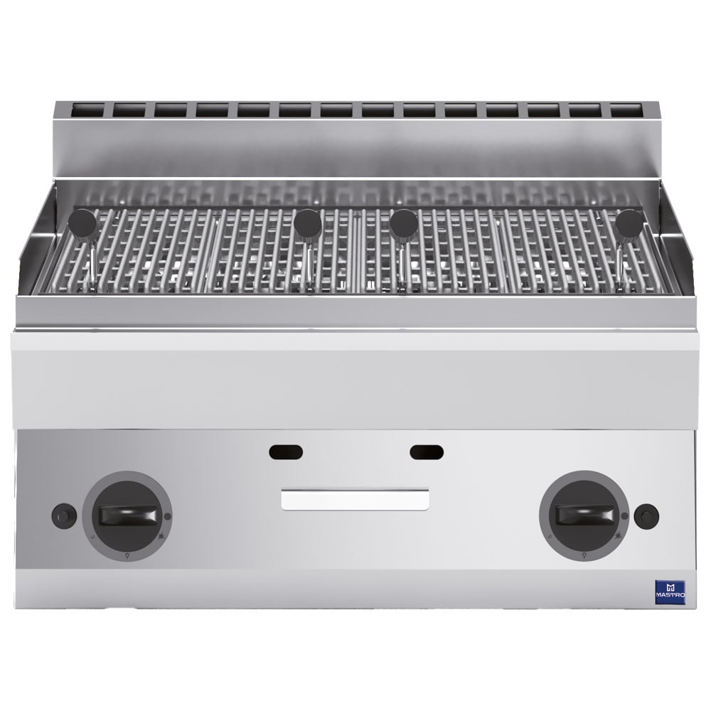 Gas lava-stone grill, tabletop