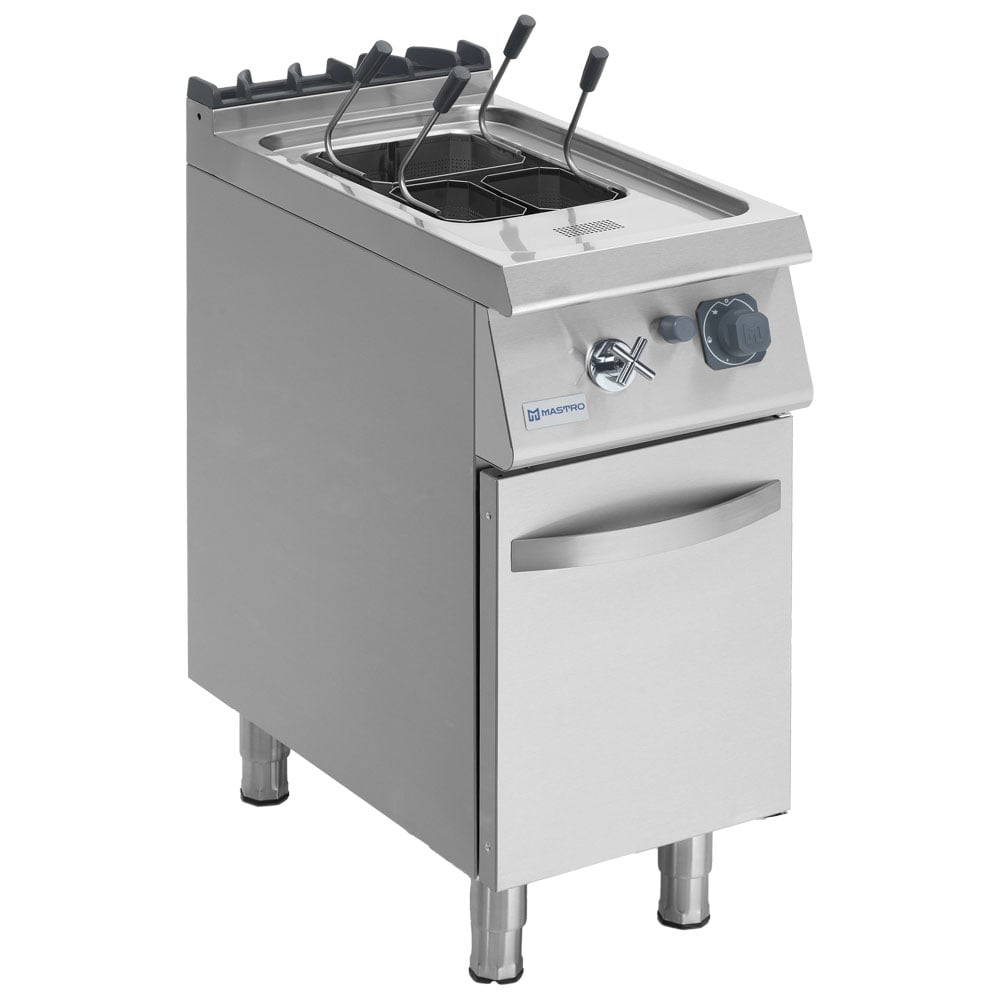 Gas pasta cooker on closed cabinet, 18 litres