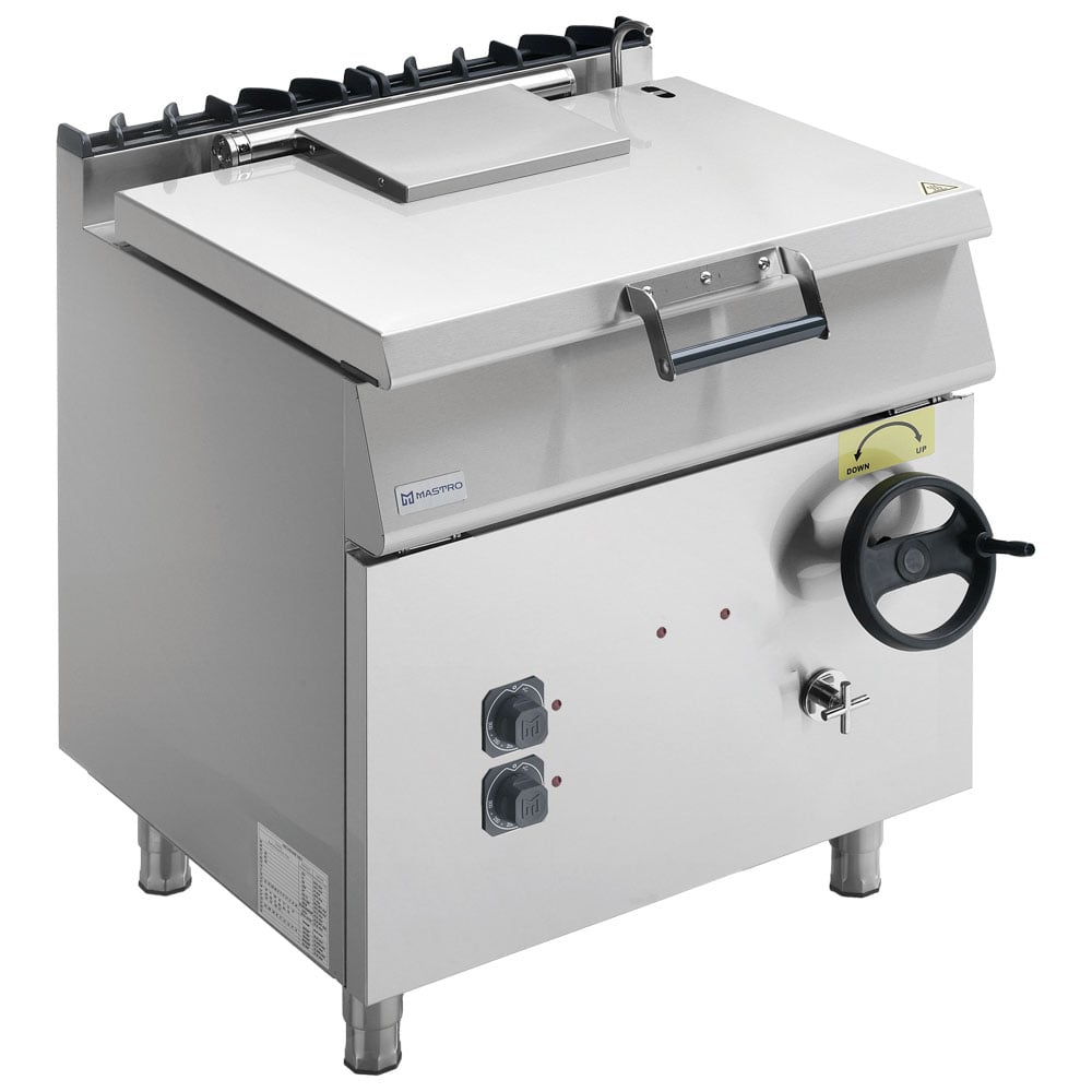 Electric tilting bratt pan, capacity 60 litres, stainless steel well