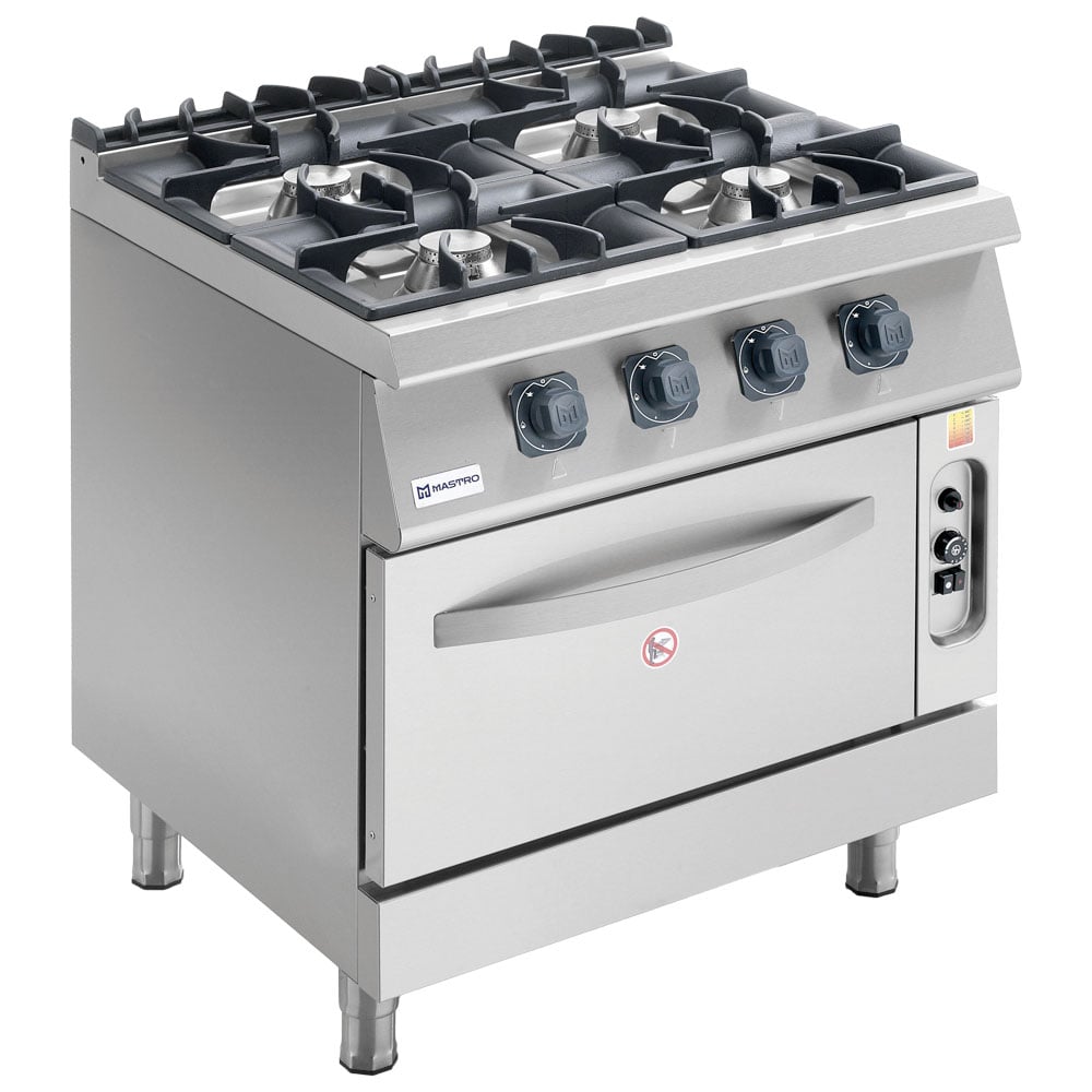 Aragaz pe gaz Virtus MS78CFG – 4 arzătoare – cuptor static pe gaz GN 2/1