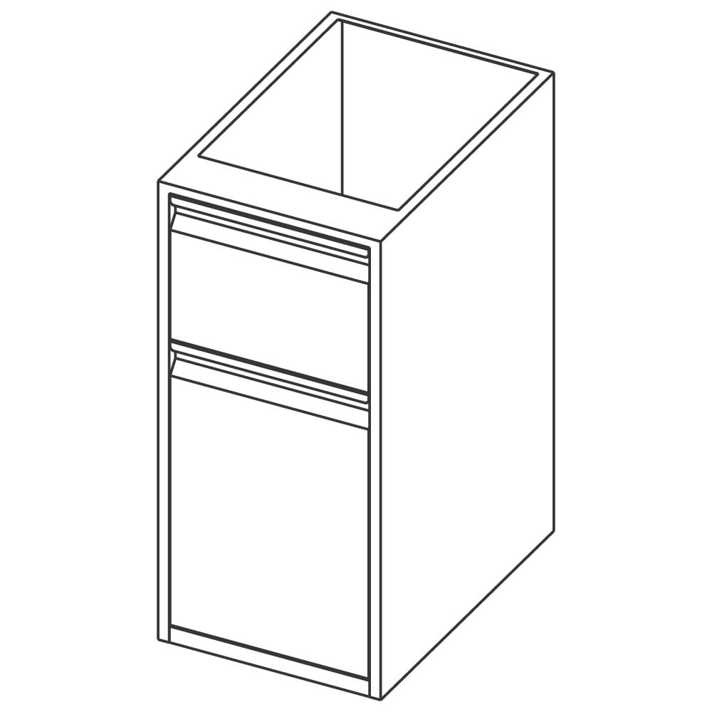 Cupboard with drawer and hinged door,600x590 mm