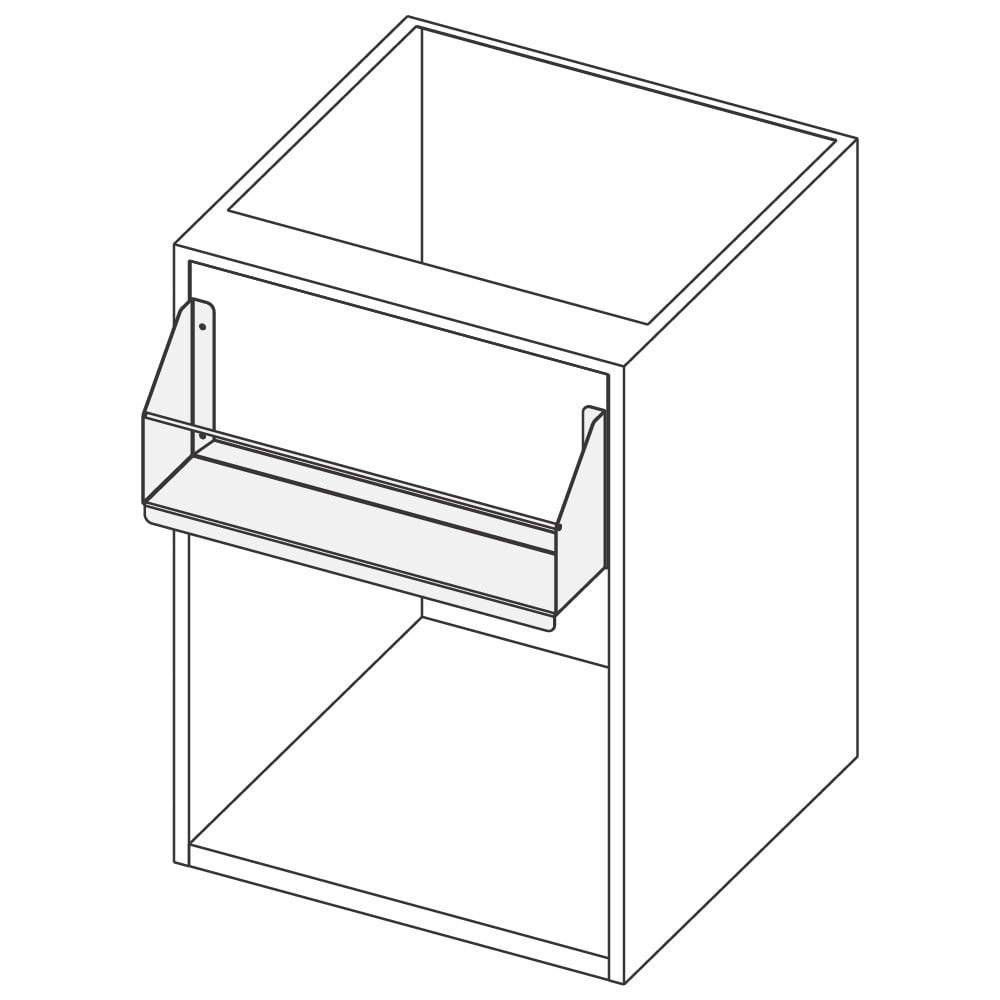 Open cupboard with bottle rack, 1200x690 mm