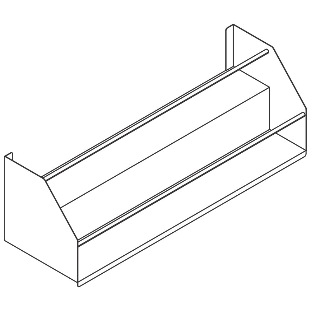 Bottle holder, double, 400 mm
