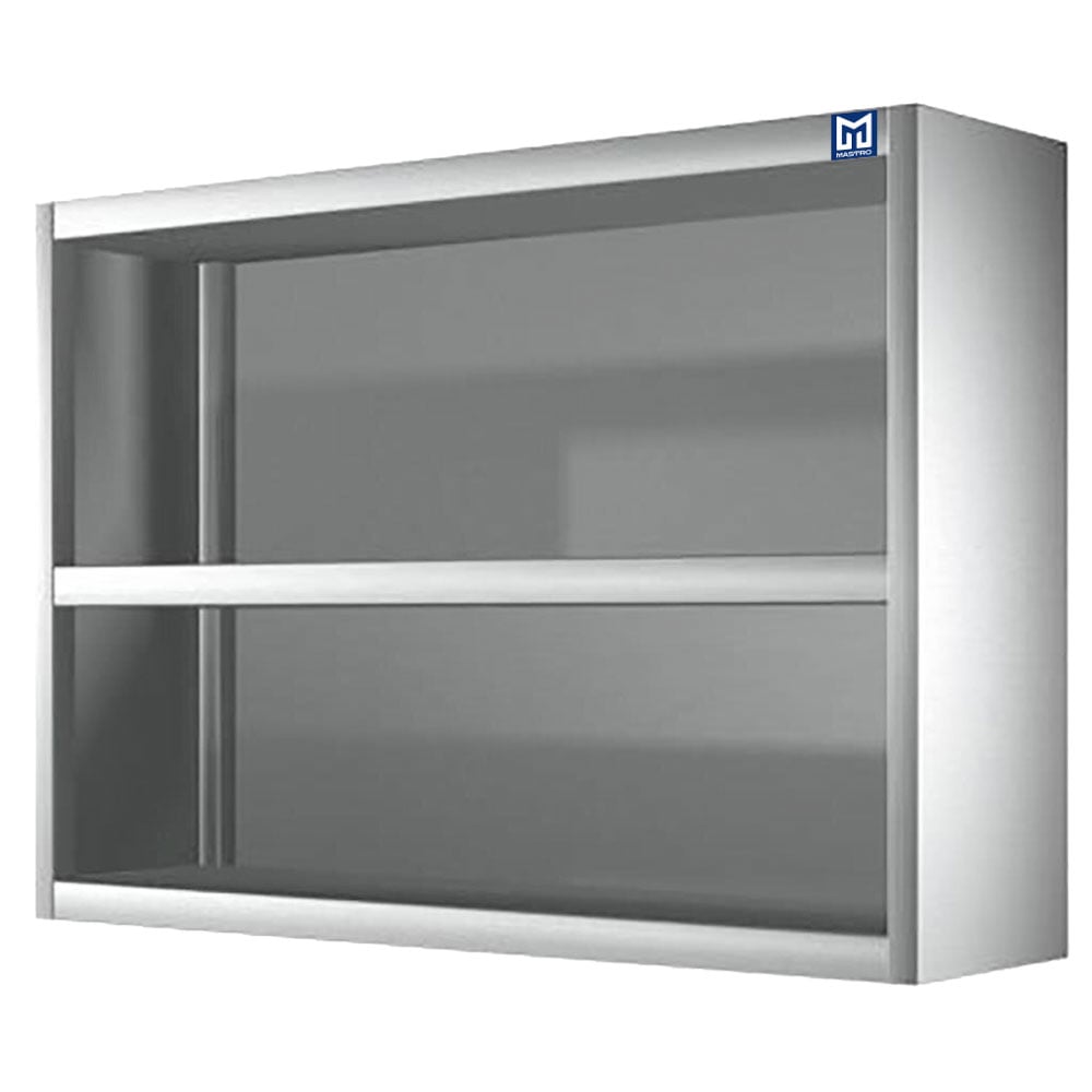 Wall cupboard with middle shelf, open, 500x400 mm