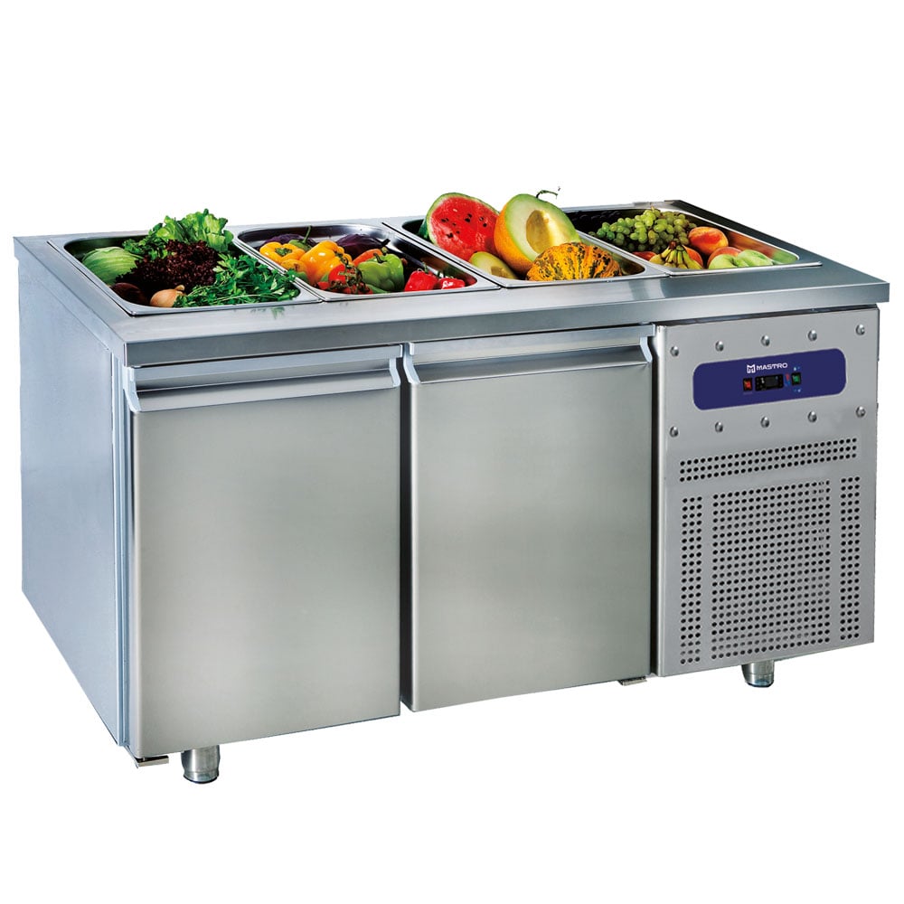 Saladette with 2 doors GN 1/1, 4x GN 1/1 h=150 mm, -2°/+8°C