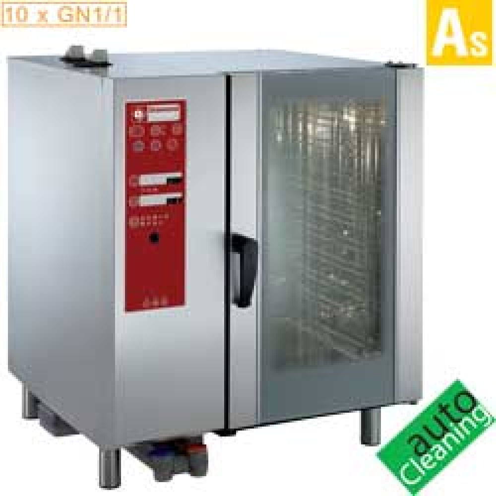 Gas oven boiler steam and convection 10x GN 1/1+ Cleaning