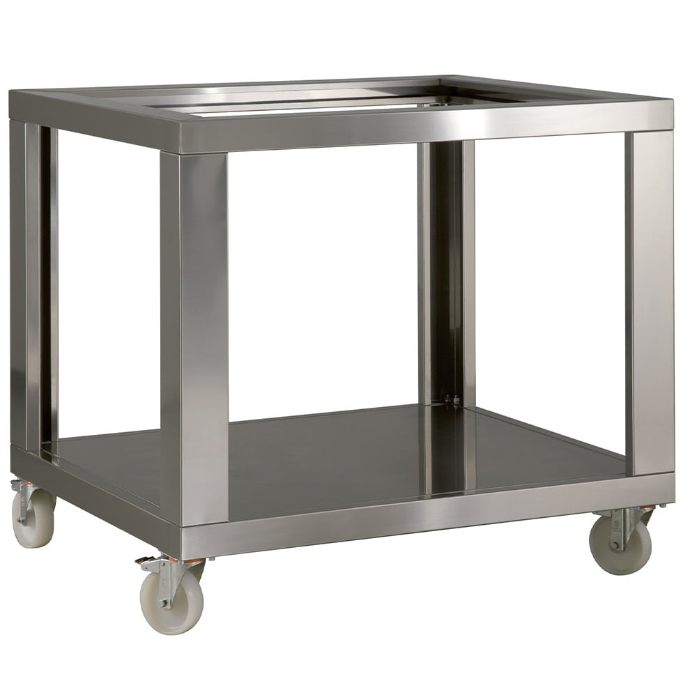 Imitation stainless steel support for GL4/33,  with wheels, 2 with brakes