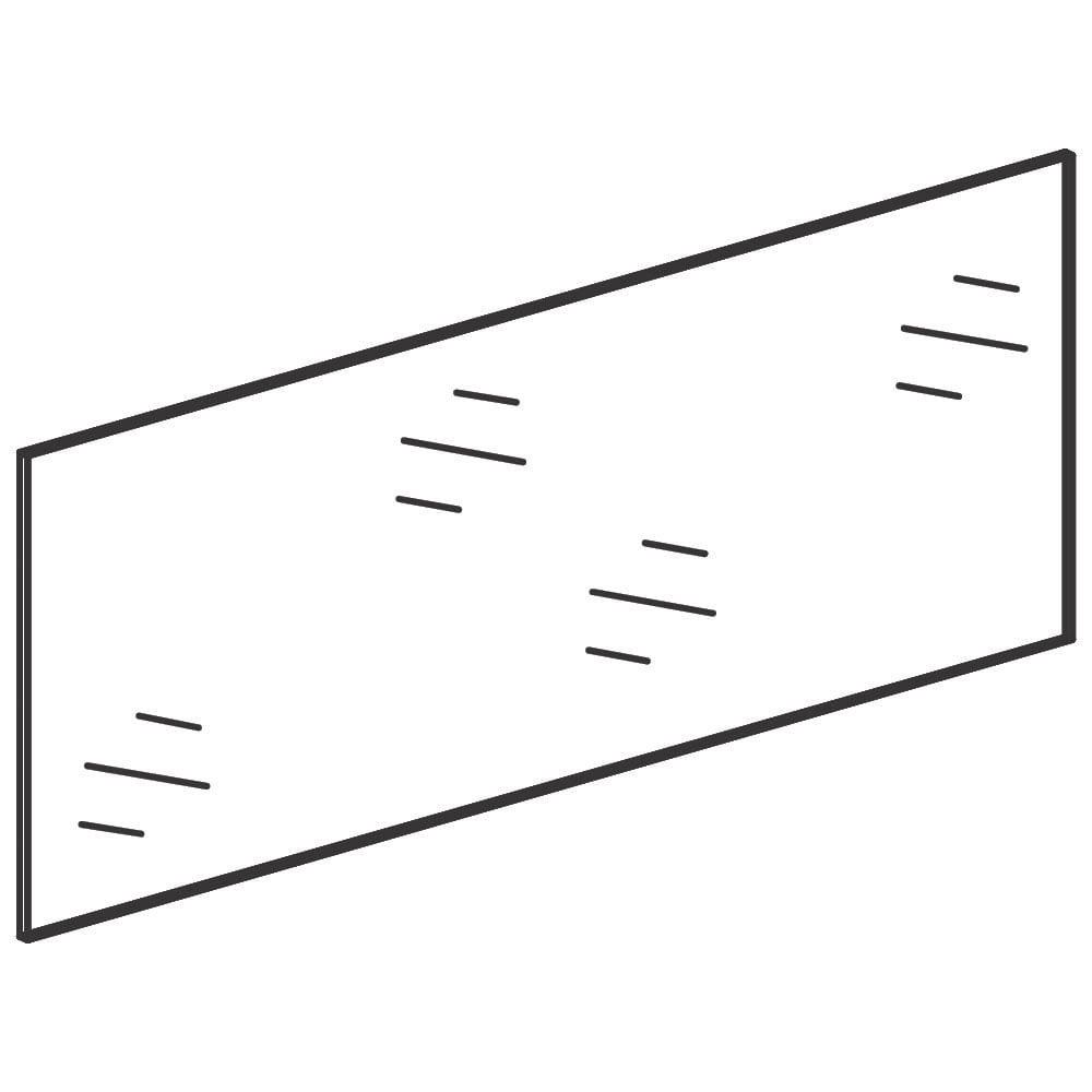 Front glass, breath-saving, 1200 mm
