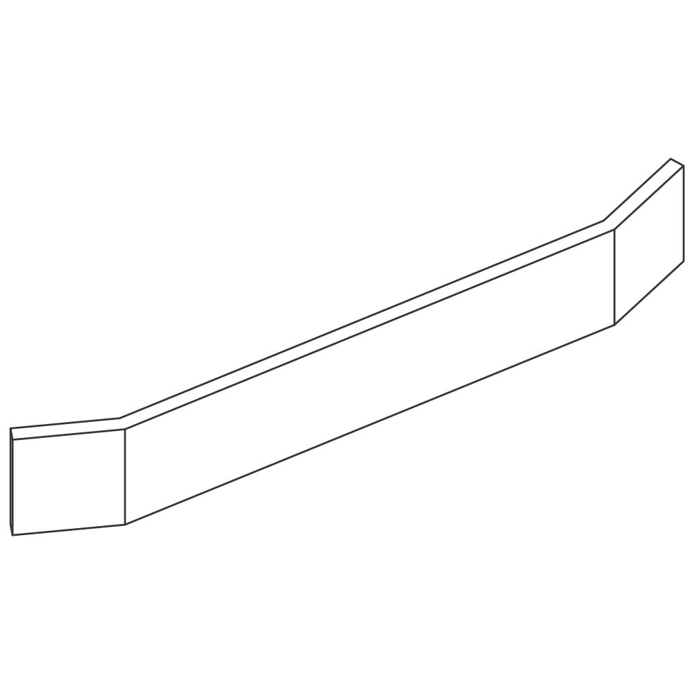 Snap-on front plinth for external corner, 45°