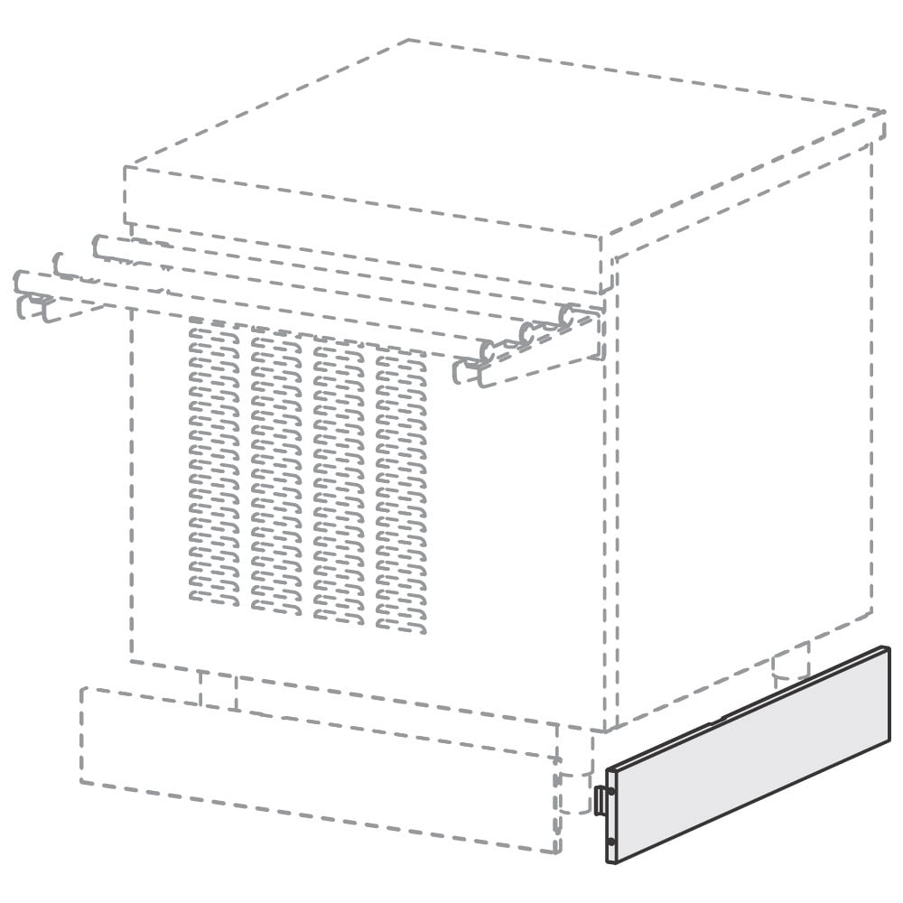 Snap-on side plinth, 700 mm