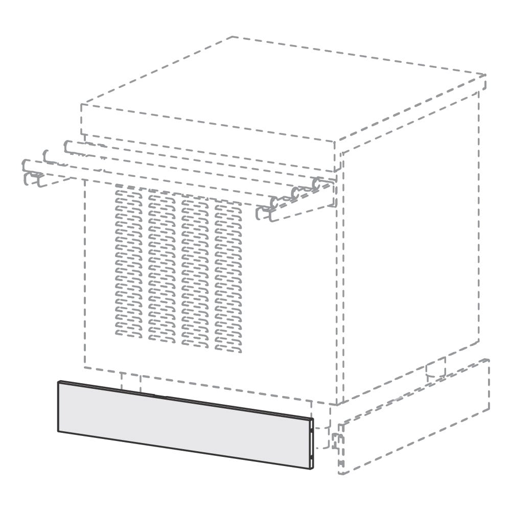 Snap-on front plinth, 800 mm