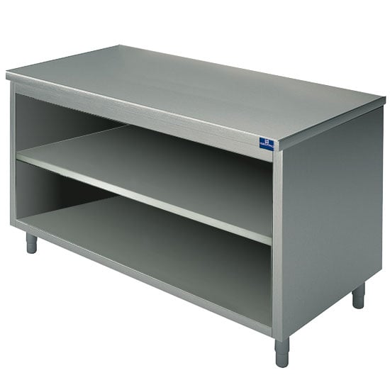 Neutral work cupboard, open, without upstand, 900x700 mm