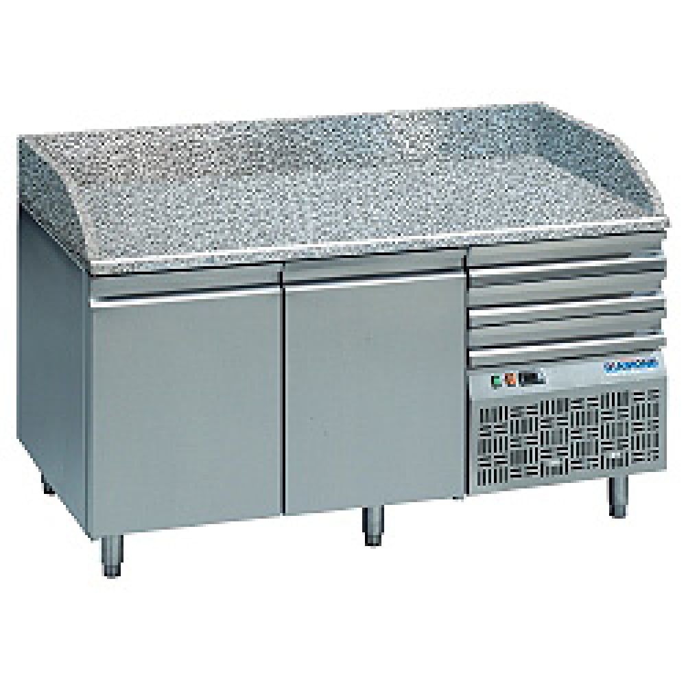 Refrigerated table 2 doors 600x400, 2 neutral drawers (4x trays 600x400) – A doua alegere (1)