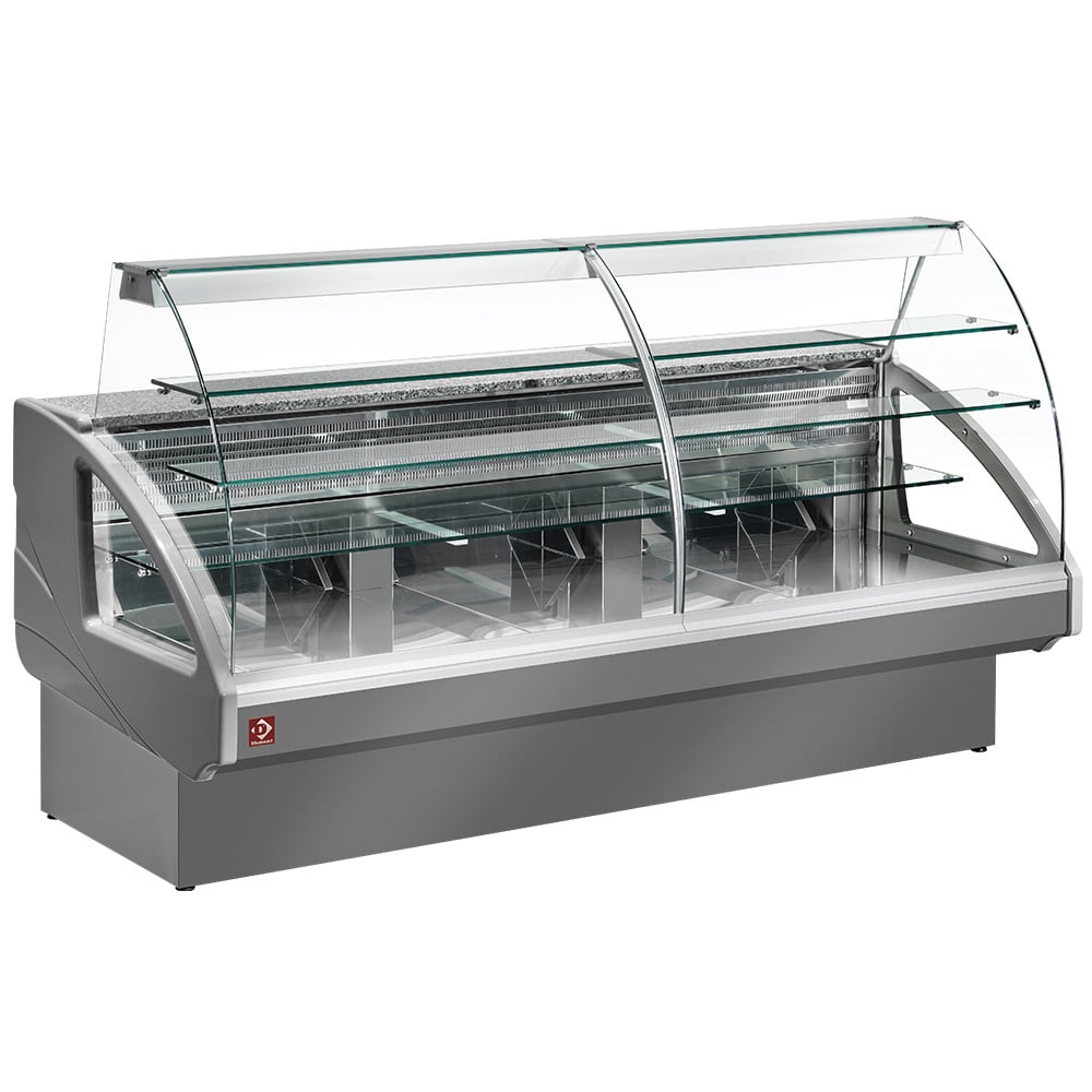 Refrigerated display counter, static, drawer system, without reserve - GREY