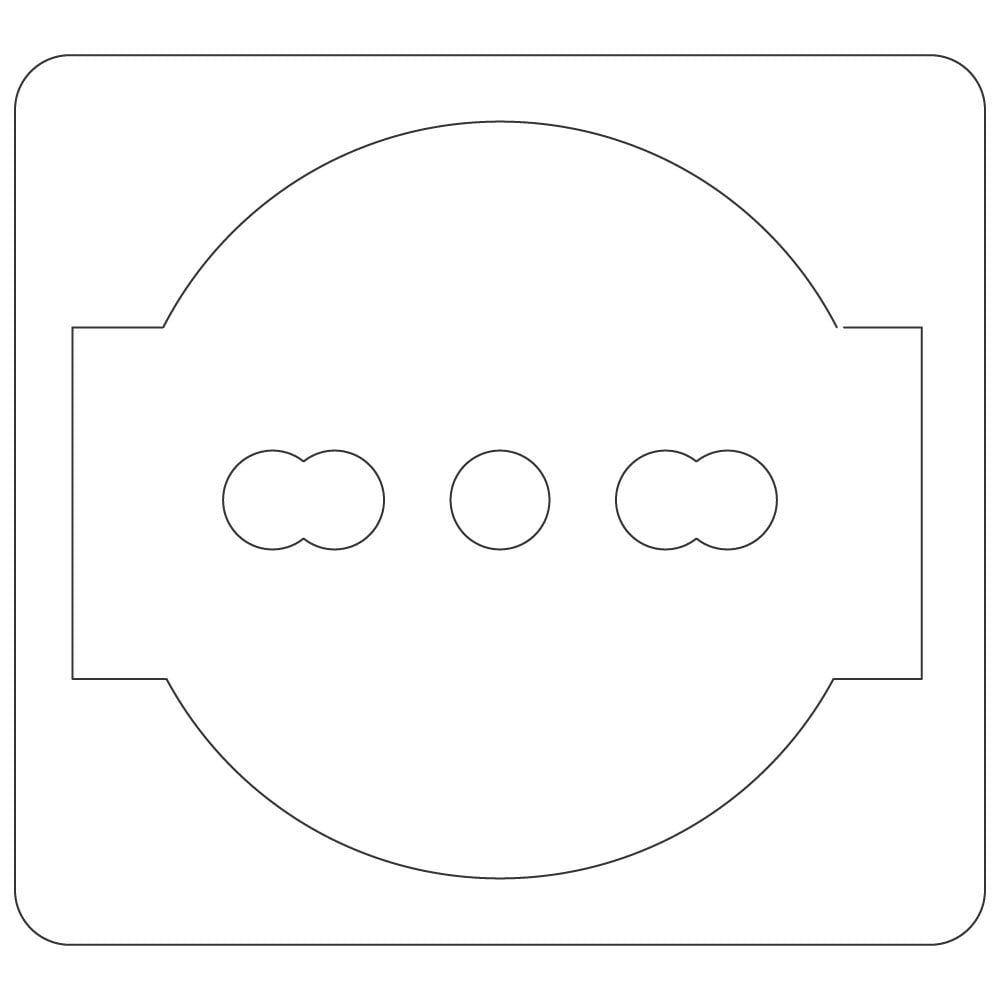 Schuko socket with square lid IP44installed on the control panel