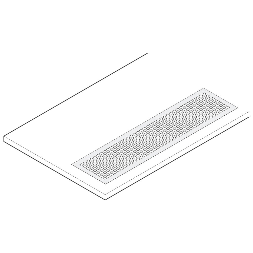 Drip tray with grid, to be welded, 1420x240 mm