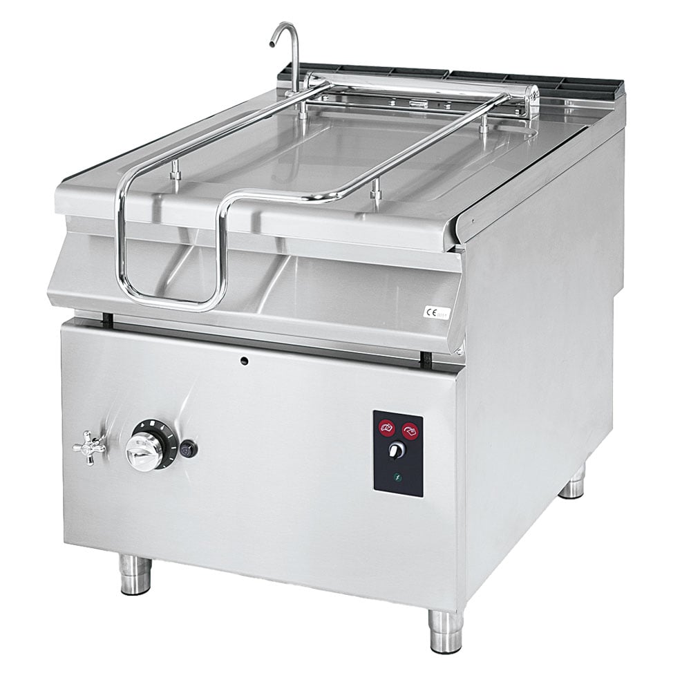 Gas tilting bratt pan, capacity 60 litres, stainless steel well, motorized