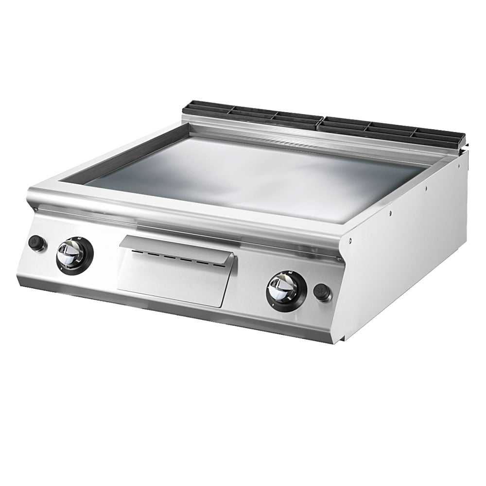 Gas griddle, top version, smooth plate