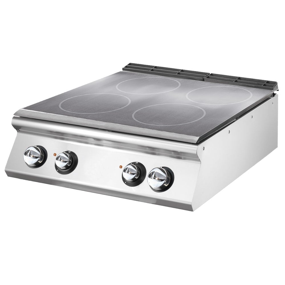 Electric solid top, top version, 4 cooking zones