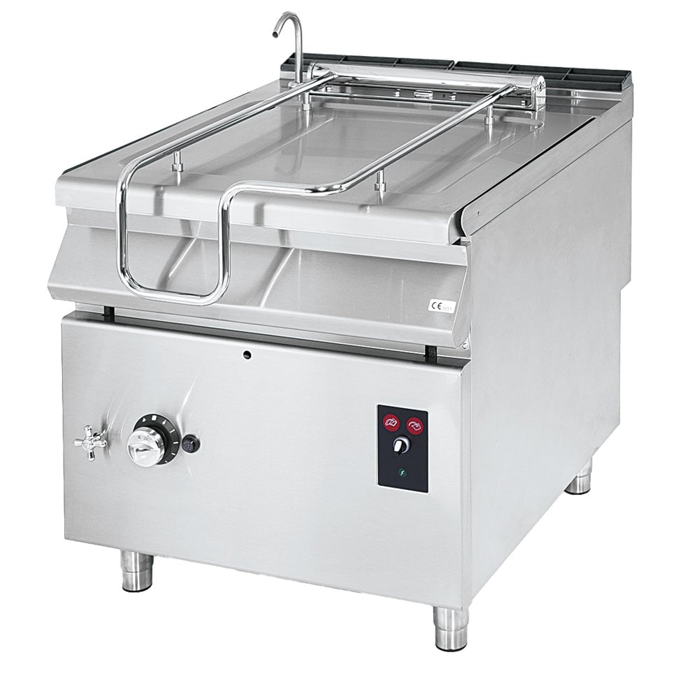 Gas tilting bratt pan, capacity 120 litres, stainless steel well, motorized