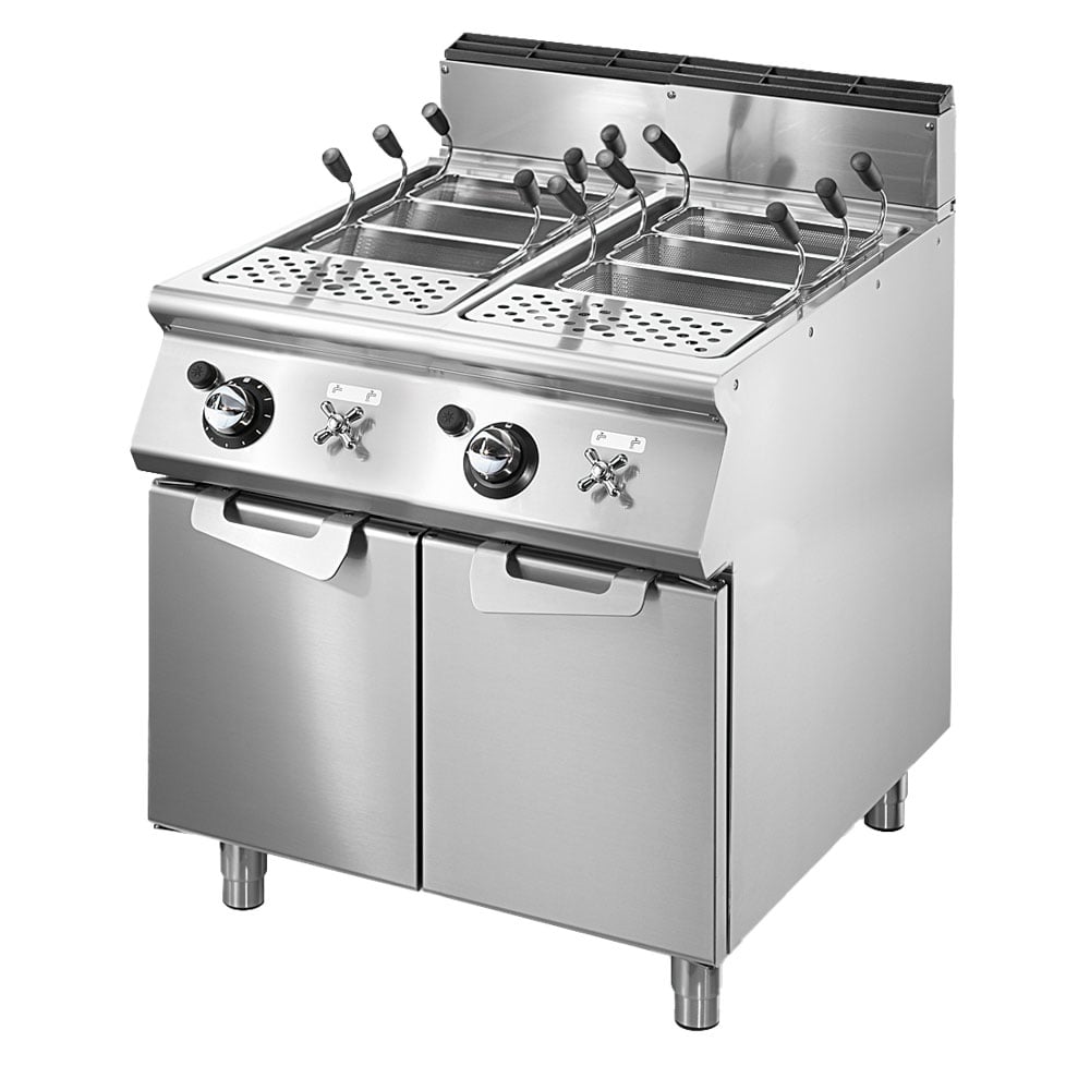 Gas pasta cooker, 2 GN 1/1 wells, capacity 2x 40 litres