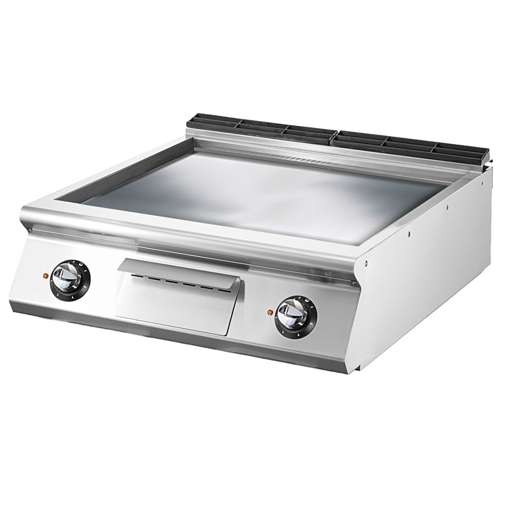 Electric griddle, top version, smooth chromed plate
