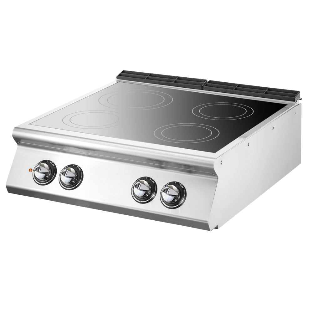 Induction plate, top version, 4 cooking zones,Ø280 mm
