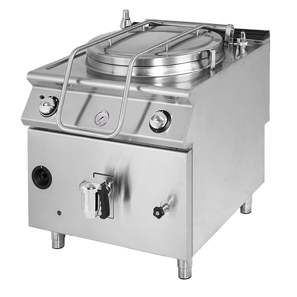 Gas boiling pan, indirect heating, capacity 150 litres