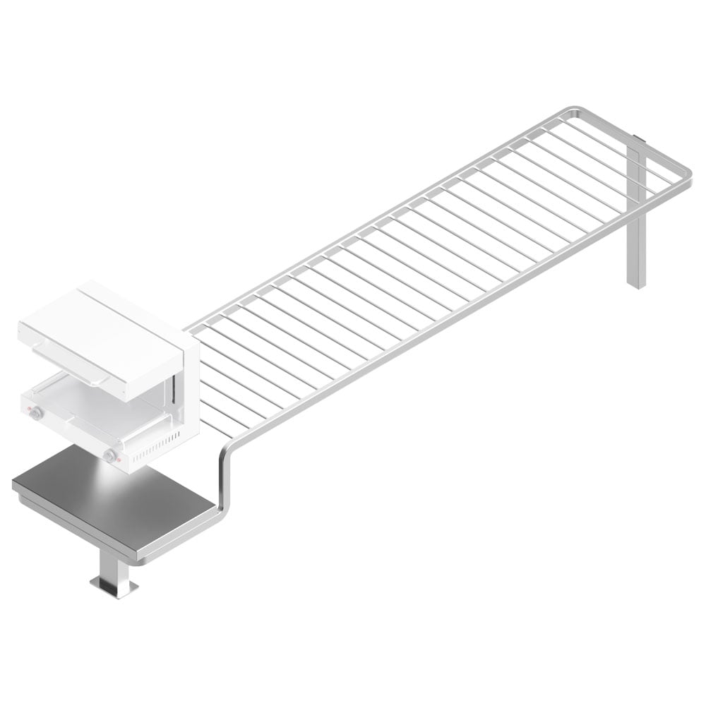 Salamander support GN 1/1 on tray holder structure