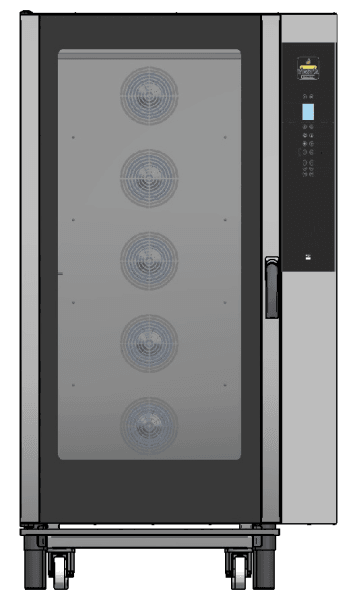 Cuptor profesional combi Vesta EVO 0L2011D, 20 tăvi GN 1/1 cu cărucior inclus, cărucior digital LCD industrial, Italia