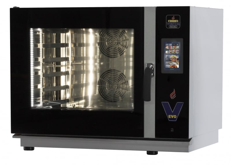 Cuptor profesional combi Vesta EVO 0V0611E, 6 tăvi GN 1/1, Touch Screen 7 inch cu Wi-Fi IoT, Italia